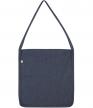 Recycled katoen/polyester tote Sling bag: 36x6x40cm