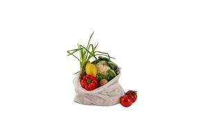 Herbruikbaar groente & fruit zakje OEKO-TEX® katoen NATUREL: 40x45cm