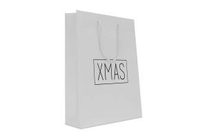 Luxe papieren kersttassen XMAS: 40x10x35cm