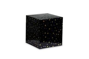 Kerst pop-up doos STARS: 15x15x16cm