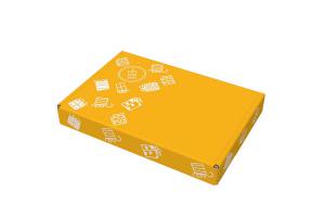 Brievenbus verzenddoosje A Gift For You oranje/geel A6: 150x107x28mm